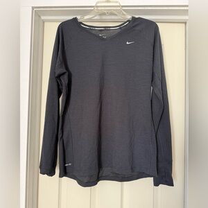Nike Black Long-Sleeve Performance Crew Top